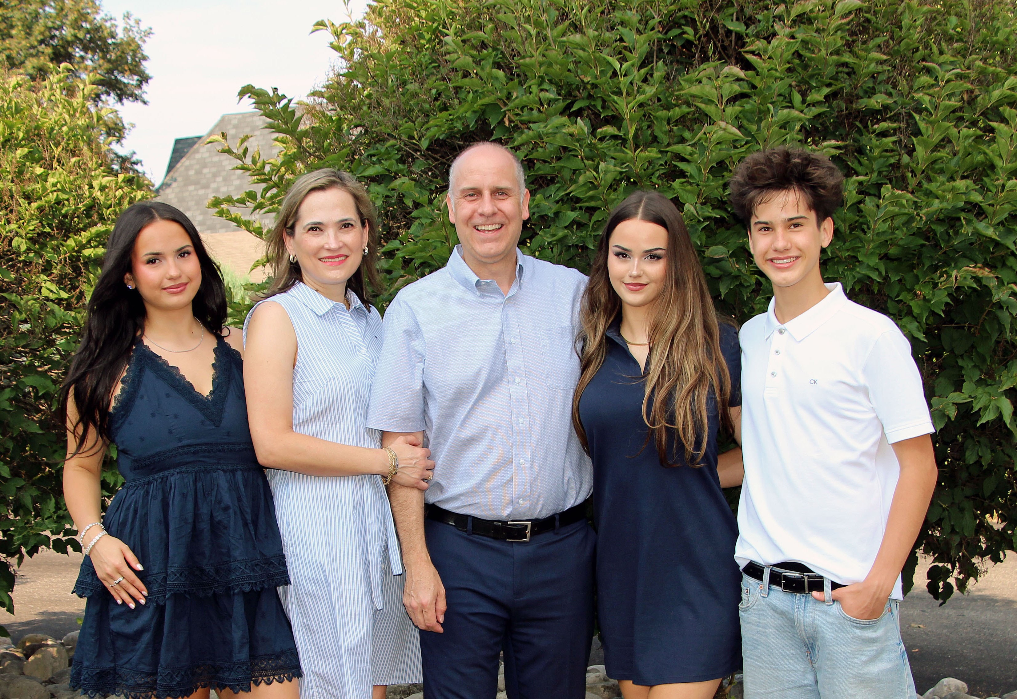 Stephen Holyday with his family in Etobicoke